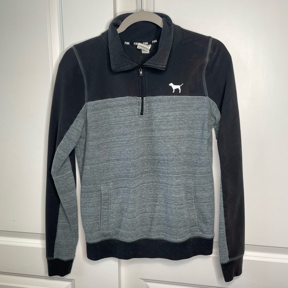 PINK Victoria’s Secret Quarter Zip Collared Sweater - Women’s Small